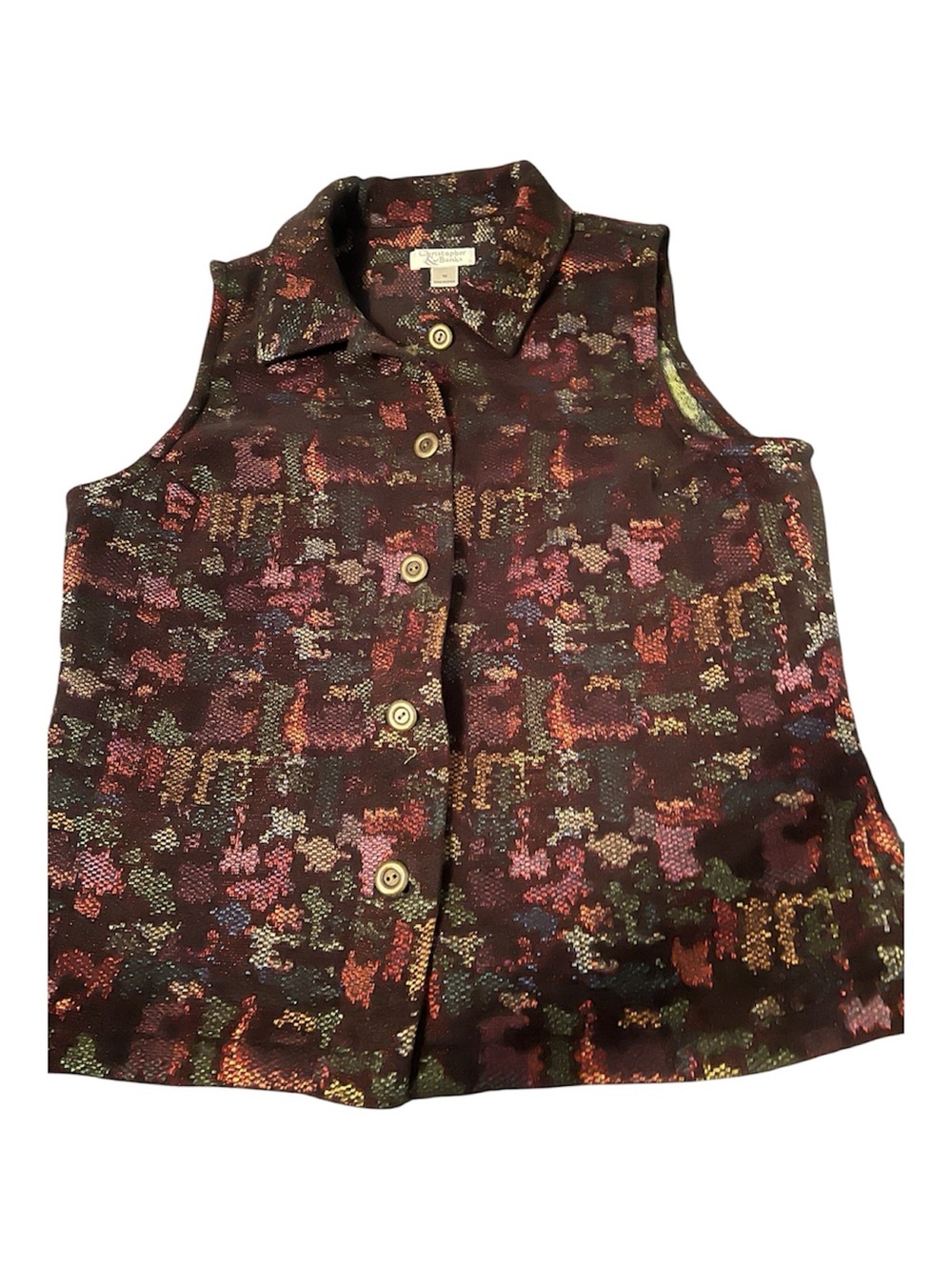 Christopher & Banks Iridescent Burgundy Knit Top